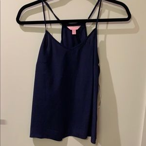 Lilly Pulitzer navy silk cami
